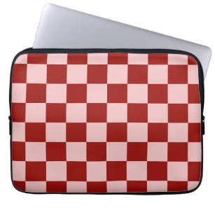 Red and Pink Checkerboard Laptop Sleeve
