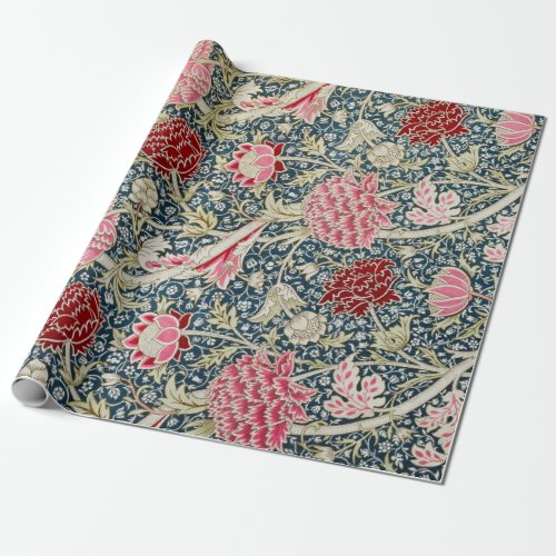 Red and Pink Chrysanthemum Wrapping Paper