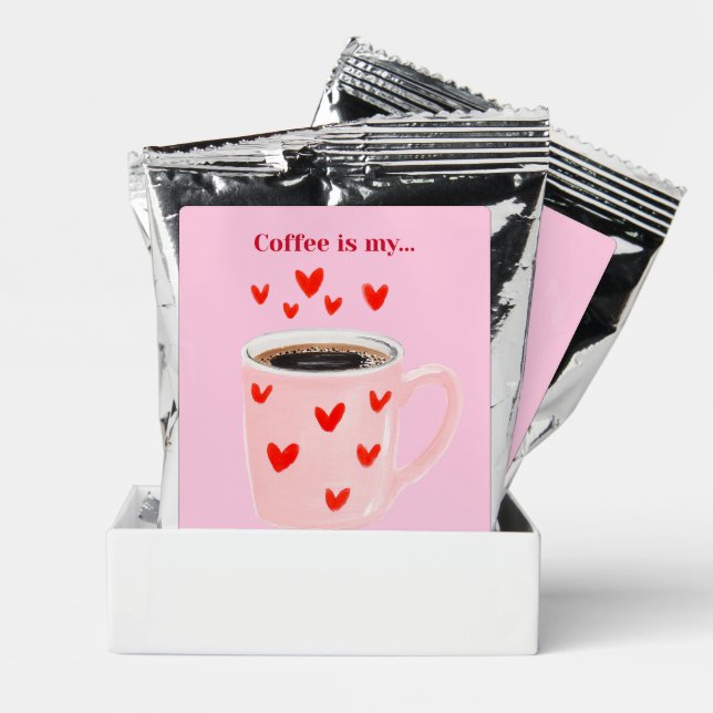 Red and Pink Coffee Love Coffee Drink Mix (Pair)