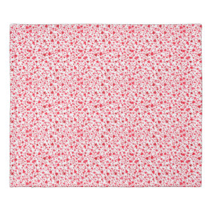 Red and Pink Cute Confetti Hearts Pattern King Duvet Cover