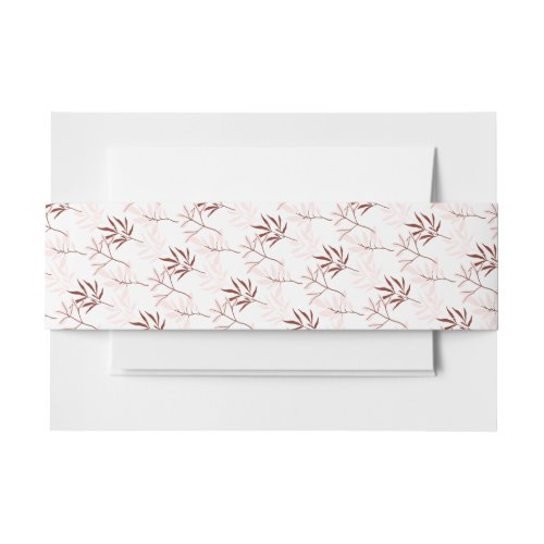 Red and Pink Fall Leaves Invitation Belly Band