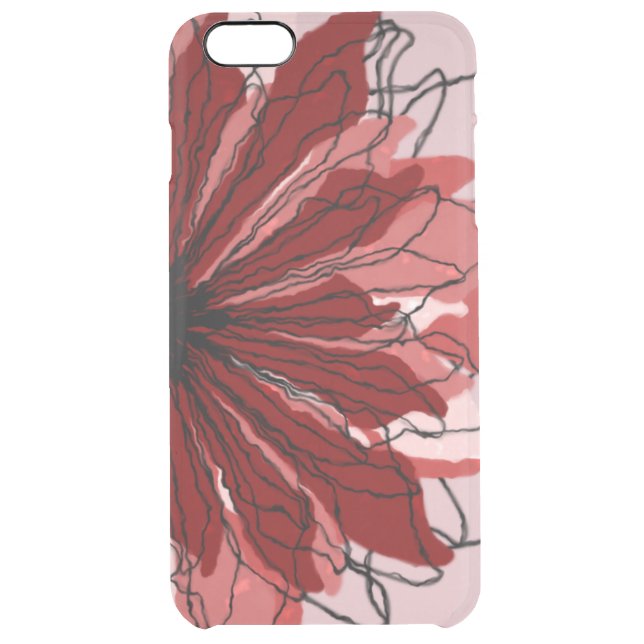 Red and pink flower petals uncommon iPhone case (Back)