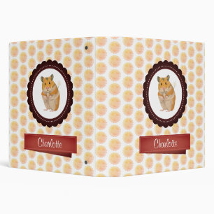 Red and Pink Girls Hamster Binder