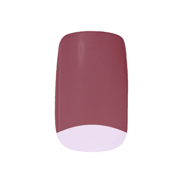 Red and pink half moon crescent nail  minx nail art (Left Thumb)