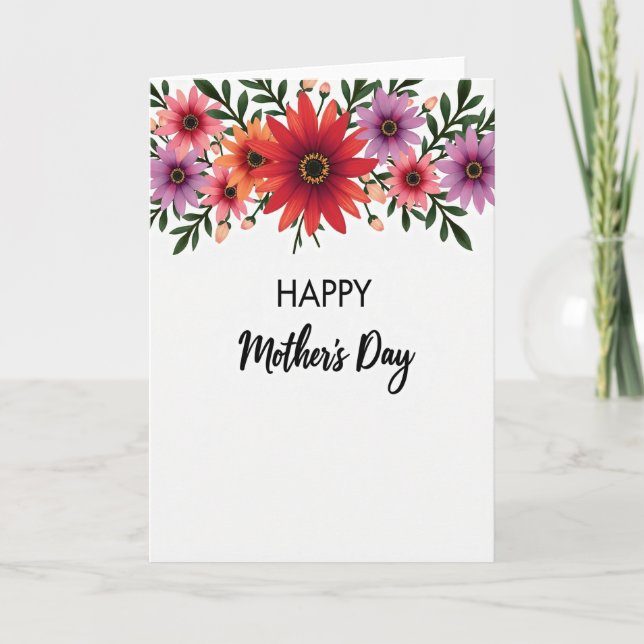 Red And Pink Happy Day Card (Front)