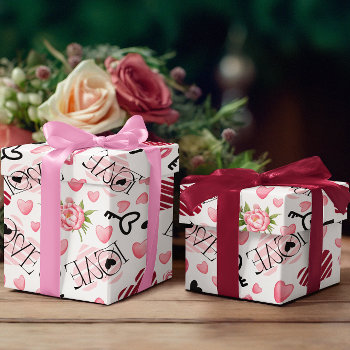 Red And Pink Hears Wrapping Paper by gogaonzazzle at Zazzle