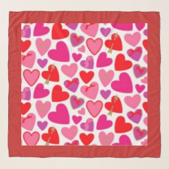 Red And Pink Heart Scarf by Dmargie1029 at Zazzle