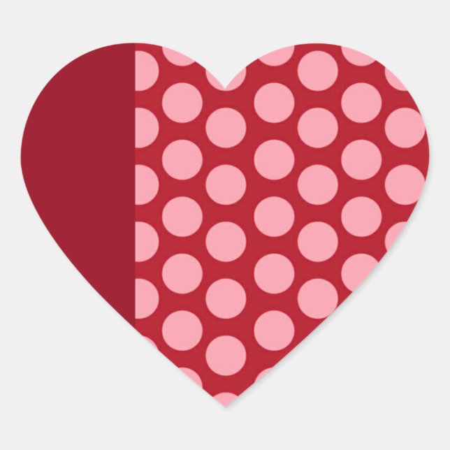 Red and Pink heart Valentine's Day Sticker (Front)
