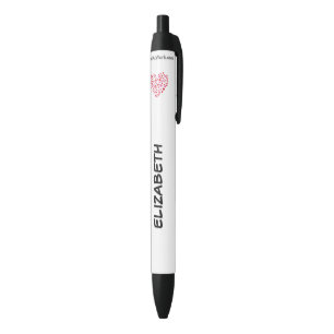 Red And Pink Hearts Add Your Name Pen