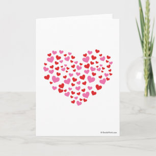 Red And Pink Hearts Card