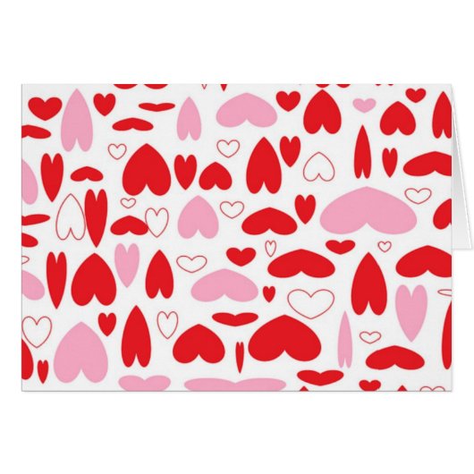 Red And Pink Hearts Cards (Front Horizontal)