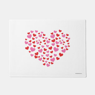 Red And Pink Hearts Doormat