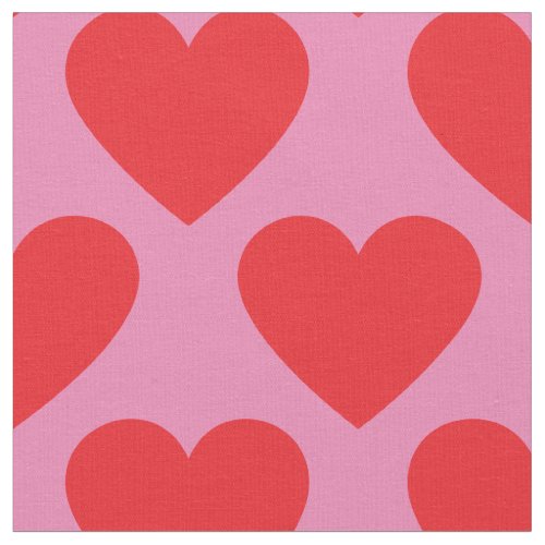Red and Pink Hearts Fabric