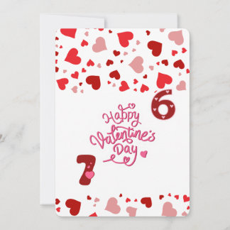 Red and Pink Hearts Happy Valentine's Day Card