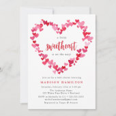 Red and Pink Hearts Little Sweetheart Baby Shower Invitation (Front)