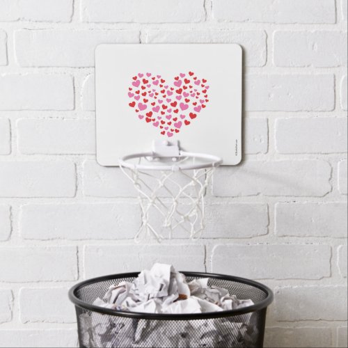 Red And Pink Hearts Mini Basketball Hoop