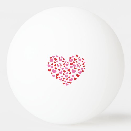 Red And Pink Hearts Ping Pong Ball