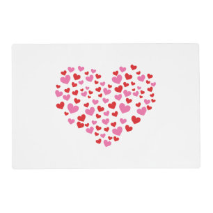 Red And Pink Hearts Placemat