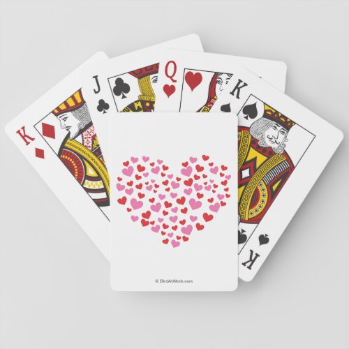 Red And Pink Hearts Playing Cards