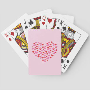 Red And Pink Hearts Poker Cards