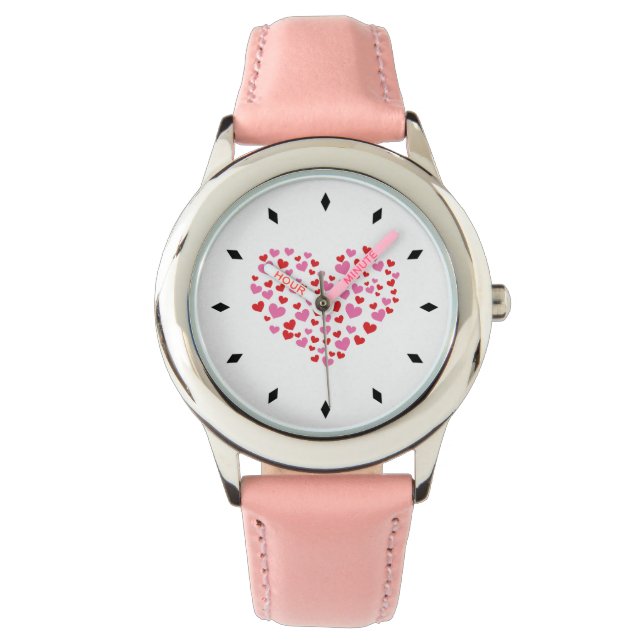 Red And Pink Hearts Watch (Front)