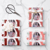 Red and Pink Geometric Abstract Christmas Wrapping Paper Sheets