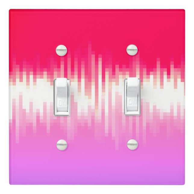 Red and Pink Light Switch Cover (In Situ)