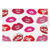 Red and Pink Lips Pattern Cards (Front Horizontal)