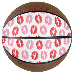 Red and Pink Lips, Pattern Of Lips, Lipstick, Kiss Basketball