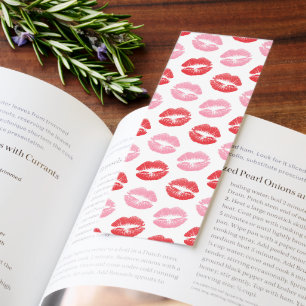 Red and Pink Lips, Pattern Of Lips, Lipstick, Kiss Bookmarks