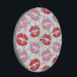 Red and Pink Lips, Pattern Of Lips, Lipstick, Kiss Dart Board<br><div class="desc">Elegant,  stylish and sophisticated pattern with red and pink lips on white background. Modern and trendy gift,  perfect for the makeup lover in your life.</div>