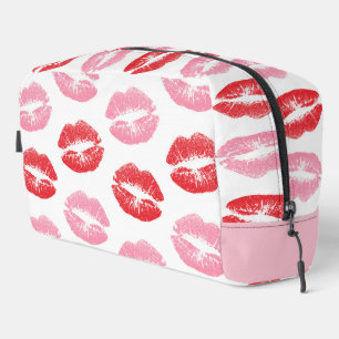 Red and Pink Lips, Pattern Of Lips, Lipstick, Kiss Dopp Kit