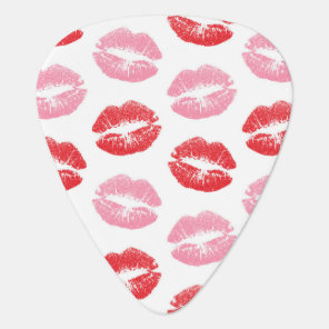 Red and Pink Lips, Pattern Of Lips, Lipstick, Kiss Guitar Pick