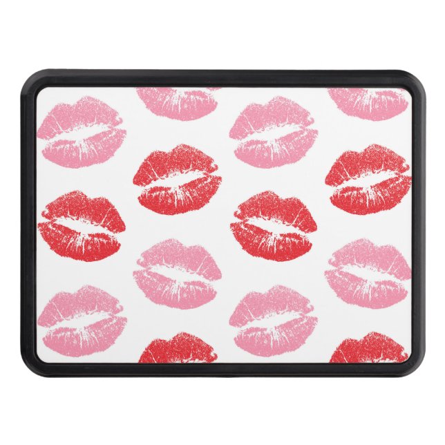 Red and Pink Lips, Pattern Of Lips, Lipstick, Kiss Hitch Cover (Front)
