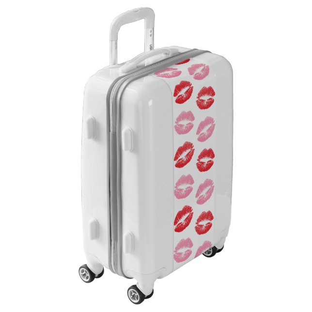 Red and Pink Lips, Pattern Of Lips, Lipstick, Kiss Luggage (Rotated Left)