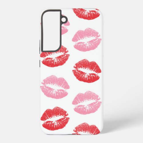 Red and Pink Lips Pattern Of Lips Lipstick Kiss Samsung Galaxy S22 Case