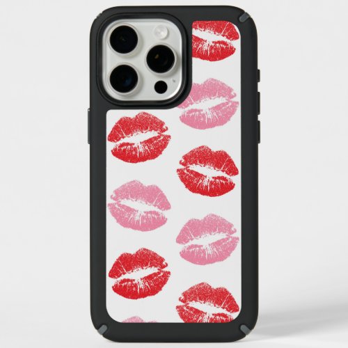 Red and Pink Lips Pattern Of Lips Lipstick Kiss iPhone 15 Pro Max Case