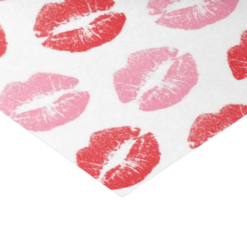 Red and Pink Lips Pattern Of Lips Lipstick Kiss Tissue Paper