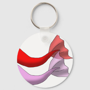 Red and Pink Mermaid Tails Keychain