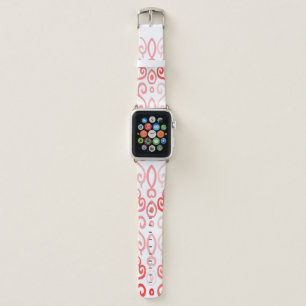 Red and Pink Ombre Hearts Apple Watch Band