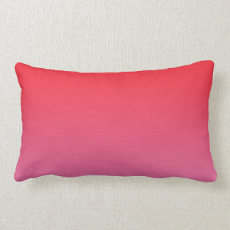 “Red And Pink Ombre” Lumbar Pillow