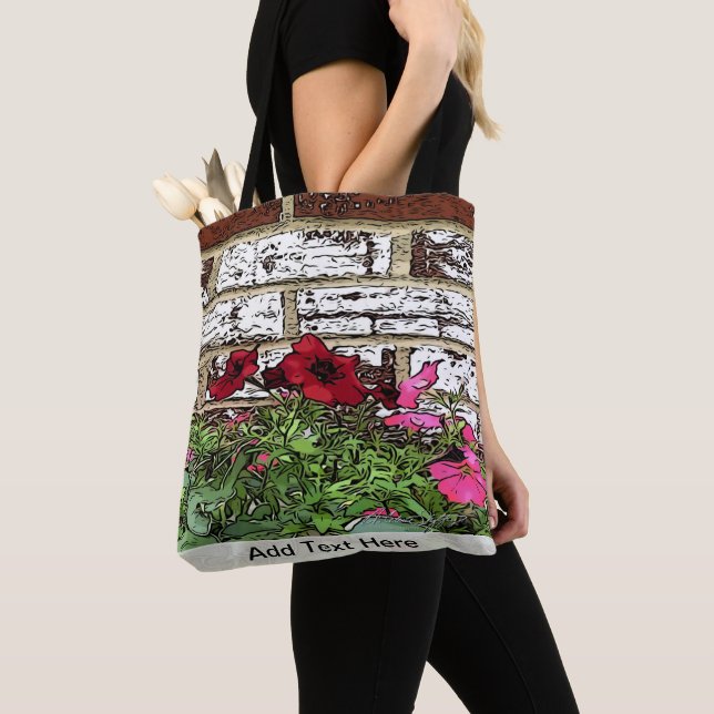 Red and Pink Petunias Tote Bag (Close Up)