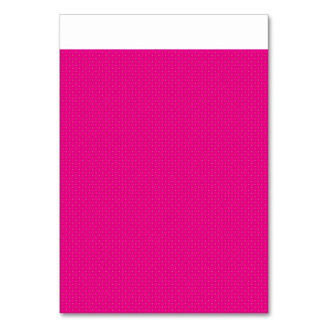 Red and pink polka dot wrapping paper with evenly  table number (Front)