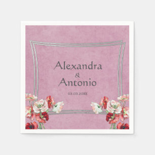 Red And Pink Poppies Napkins