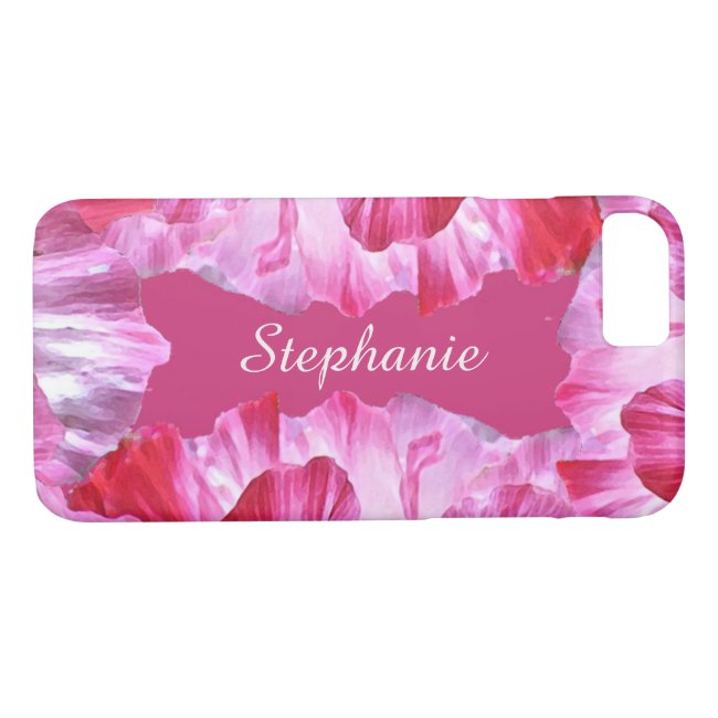 Red and Pink Poppy Flowers iPhone 8/7 Case