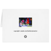 red and pink ranunculus cards (Back Horizontal)
