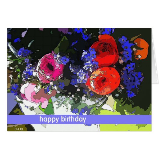 red and pink ranunculus cards (Front Horizontal)