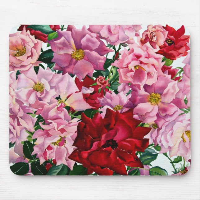 Red and Pink Roses 2008 Mouse Pad (Front)