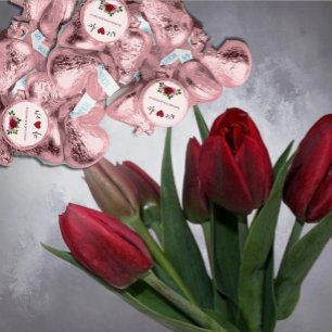 Red and Pink Roses Wedding Hershey®'s Kisses®