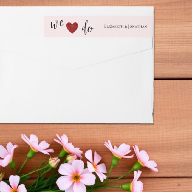 Red and Pink Roses Wedding Wrap Around Label (Creator Uploaded)